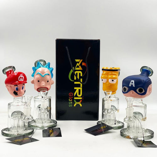 METRIX CARTOON FACE WITH 12 PERK WITH METRIX BOX ASSORTED COLORS