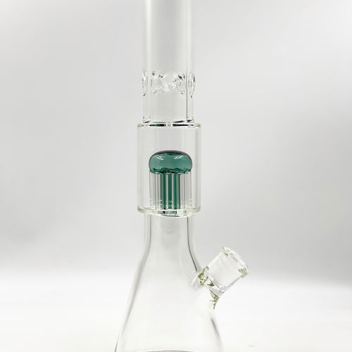 WP 1425/ METRIX 16 INCH STRAIGHT SMOKING WATER PIPE WITH METRIX PERC WITH AMERICAN COLOR ON THE HEAD