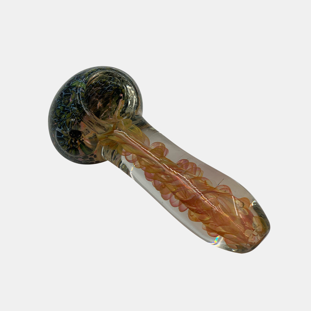 4 Inch Gold Fumed Pipe With Frit On Head