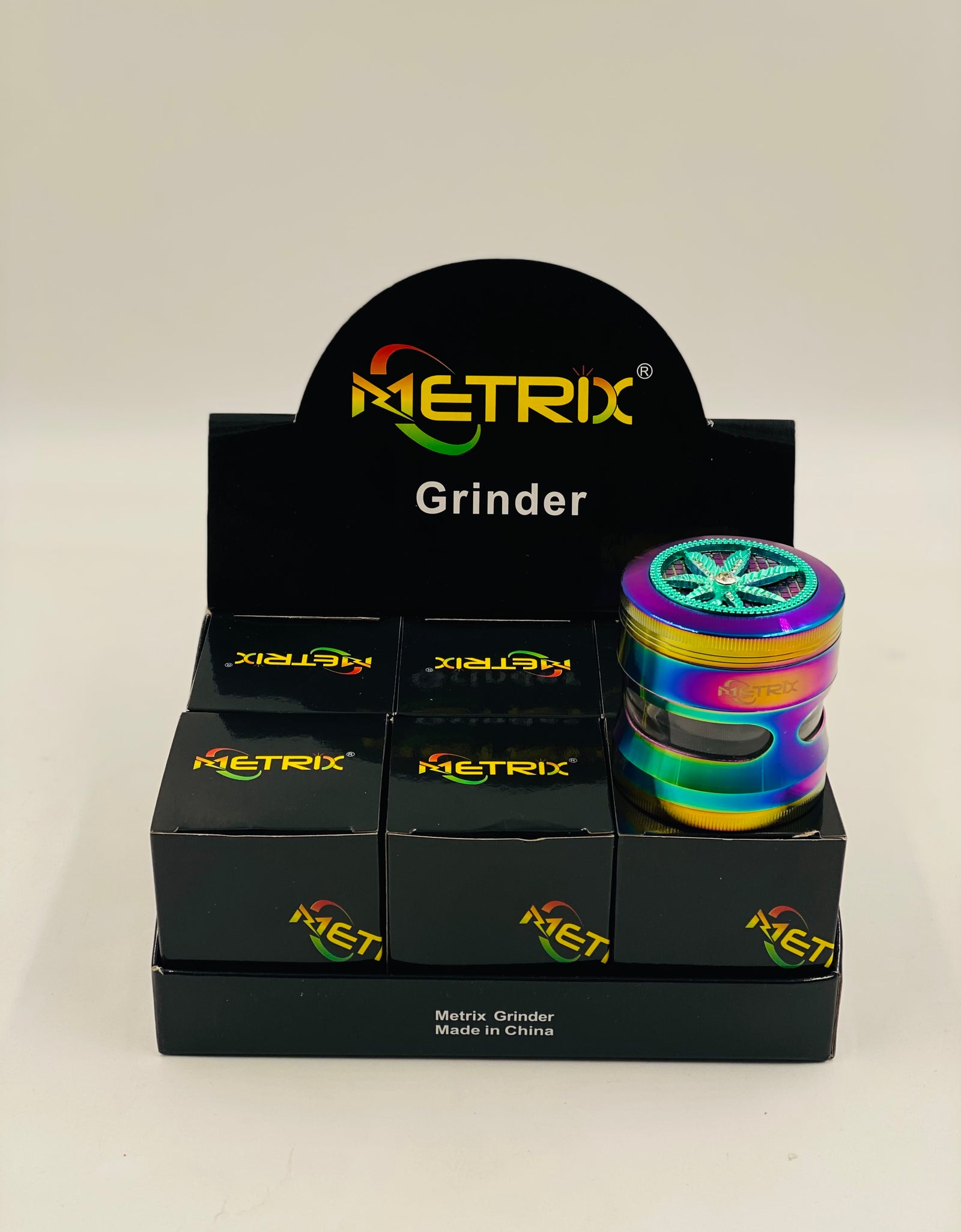 METRIX G-30 63 MM 4 LAYERS RAINDOW COLORED GRINDER WITH METRIX BOX